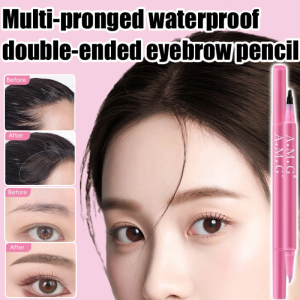 Waterproof Dual-Ended Eyebrow Pencil Natural Color MultiPurpose Eyebrow Long Lasting Color Brow Pencil