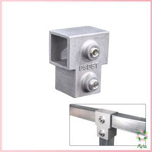 Ayla ข้อต่อท่อเหลี่ยม ข้อต่อโลหะ แบบสวมล็อคน็อต ไร้สนิม ขนาด 20x20 มม. 1ชิ้น pipe connector