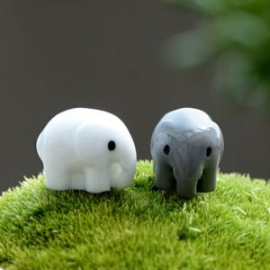 ERMINE Mini Resin Craft Dollhouse Animal Model Glass Ornaments Small Statue Fairy Garden Decoration Elephant Figurine Micro Landscape Miniature