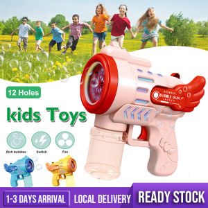 Bubble Gun Gatling Automatic Bubble Machine Bubble Toys For Kids Huge Amount Bubble Maker Buih Mainan Permainan Kanak Kanak Bubble Pistol