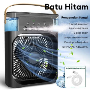 600mL Portable 4 in 1 Mini Portable Fan Air Cooling fan Humidifier Purifier Mist Cooler with 7 Colors LED Light#XFS06