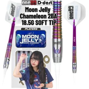 ONE80 SOFT TIP DART - 18.5G Moon Jelly Chameleon 2BA Mari Komori 90% Tungsten Signature Original Electronic Darts.