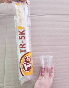 ถ้วยน้ำจิ้ม ถ้วยน้ำพริก 3 - 4 - 5 - 6 ออนซ์ ยี่ห้อTC ยกลัง 2000 ใบ เนื้อแข็งใสปิ๊ง ไม่แตก