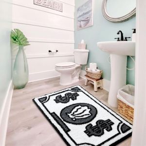 NOBLEE Không trượt Thảm họa tiết đồng tiền 4060cm Lông cừu giả Thảm thấm hút Mềm mại Chống bám bẩn Thảm tiền Trang trí nhà cửa