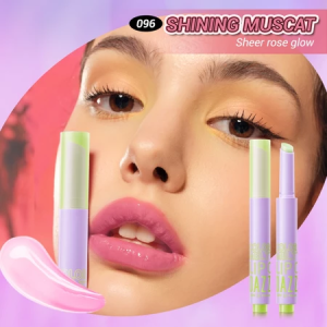 DAZZLE ME Color Chrome Melt to Dew Lip Click - Lip Gloss Tinted Lip Balm Tahan Lama Watery Glossy Serum Lipstick Moisturizing Melting Glossy Lip Finish