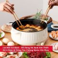 Nồi Lẩu Đa Năng 2 Tầng, Nồi Lẩu Điện 3 Nấc Nhiệt, Công Suất 1000W,Vân Đá Chống Dính Cao Cấp [KÈM VỈ HẤP] Nồi Lẩu Điện Mini, Ca Lẩu Mini, Nồi Lẩu Điện, Bếp Điện Mini, Bếp Điện Thông Minh, Noi Lau Dien Mini - Giadungbv247. 