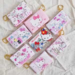 CUTE CARTOON HELLO KITTY COIN HOLDER GIRL BOSS SPARKLY PURSE POUCH CARD SMALL WALLET MELODY KUROMI LITTLE TWIN STAR