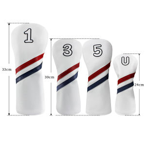 CRESTGOLF New Golf Club Cover Digital Golf Wooden Club Cover Waterproof PU Club Head Cover Hat Cover Protective Cover in Stock