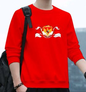 Sale Spesial Sweater Pria Wanita Garuda Bendera Merah Putih Kaos 17 Agustus Hut RI Sweter Dirgahayu