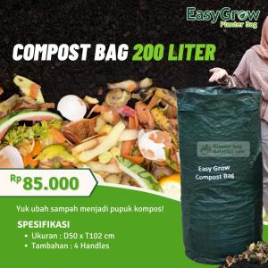 Compost Bag 200 Liter Tas Daur Ulang Sampah Organik Kompos Komposter