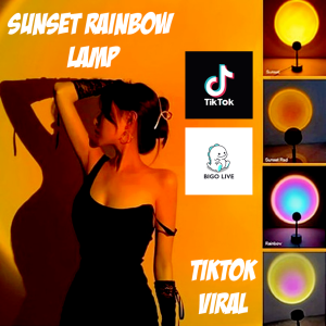 Sunset Projector Lamp Rainbow Led Night Light sunset lamp Necessary Scene Lights Sunset lights Tik Tok VIRAL