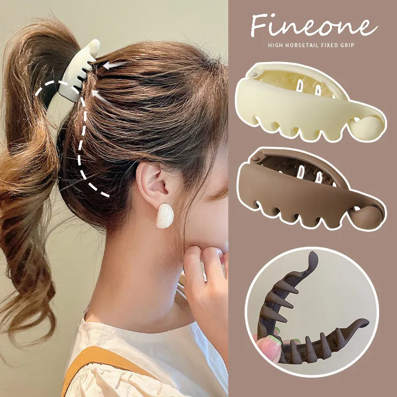 Frosted High Ponytail Clips Solid Color Banana Clip Women Hair Style  Accessories Fashion Ponytail Barrettes Hair Claws Hairpins