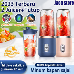 Blender Portable Mini 400ML Juicer 6 Blades 2400mah Pengisian USB