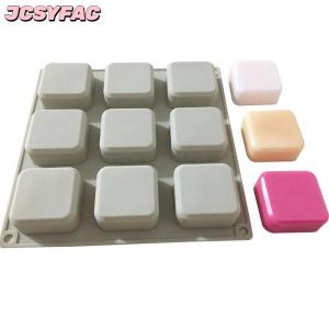 JCSYFAC 9 khoang xà phòng Khuôn Silicone khuôn để làm thủ công xà phòng Lotion Bar hình chữ nhật vuông tái sử dụng Silicone xà phòng làm khuôn