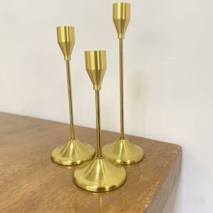 MIRELAE 3 Piece Chân nến trang trí nhà cửa Giá đỡ nến bằng  loại. Đồ trang trí cho các buổi tiệc.  loại Giá đỡ nến để bàn Thanh lịch Giá đỡ nến kiểu châu Âu.