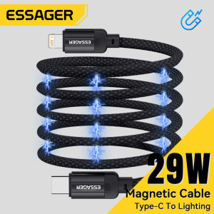 Essager PD 29W Loại-C Lightning cáp cho iPhone 15 14 13 12 11 Pro Max XS 8 cộng với iPad macbook Dây USB2.0 480Mbps pd27w 20W sạc nhanh Loại C để chiếu sáng dây dữ liệu