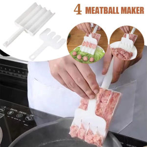 4Rows Creative Plastic Meatball Maker Set Fried Fish Beaf Meat Making Balls Mold Kitchen Gadget s Cooking Accessories