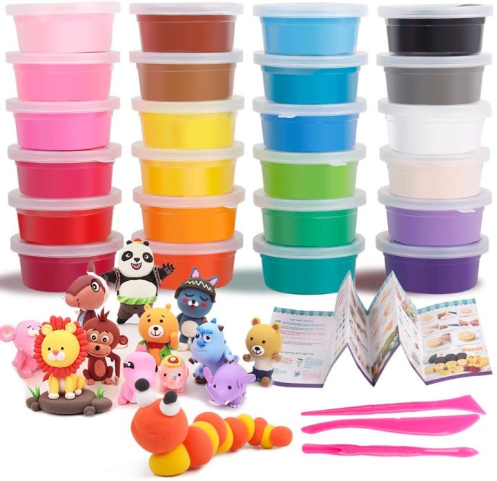 Air Dry Clay 36/24/12 Colors Modeling Clay Set with Sculpting