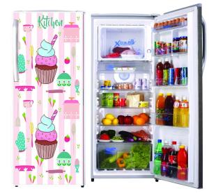 Walpaper Stiker Kulkas 1 Pintu Ukuran 120cm x 60 cm Motip cake salur cetak Sendiri Bisa COD - quena all