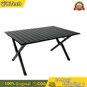 【Free Shipping】 Aluminum Alloy Camping Table Roll-Up Camp Table for Outdoor Camping Picnic BBQ