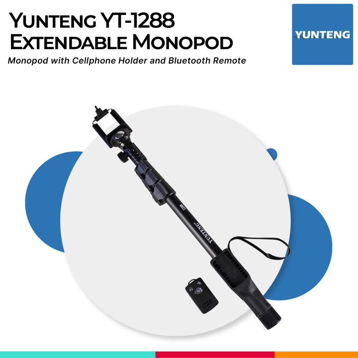 Yunteng YT-1288 Bluetooth Monopod Selfie Stick with Remote Control ...