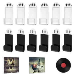 6 cái rõ ràng tường Acrylic gắn Vinyl kỷ lục chủ trưng bày Album Rack dọc kệ lưu trữ cho âm nhạc trang trí