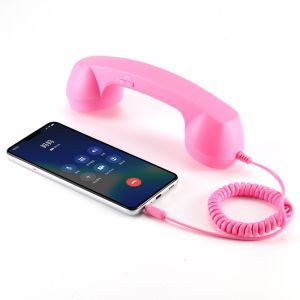 BUENOO Portable Retro Phone Handset Straight Insertion Multifunctional Landline Handle Receiver Creativity Headphones For Calls External Headset