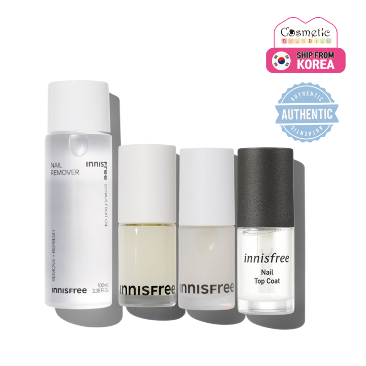 [Innisfree] Nail strengthener / Top Coat / Base Coat / Remover Lazada
