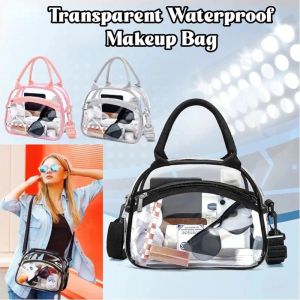 Transparent Travel Bag Waterproof Storage Tote Adjustable Strap Large Capacity Organizer Overnight