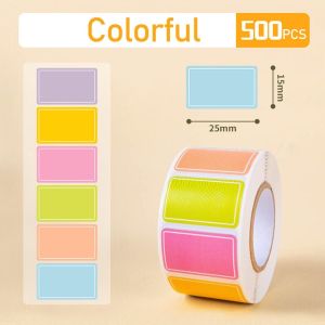 JIYAN2866 500Pcs/Roll Waterproof Label Stickers Stationery Supplies Self-adhesive Labels Index Portable Blank Name Sticker