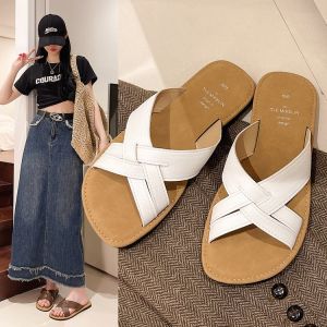 Woven Open Toe Casual Slippers: Perfect Summer Beach Shoes