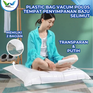 WARS Plastic Bag Vacum Polos Tempat Penyimpanan Baju Selimut Vakum Kedap Udara