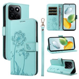 Anti-Fall Phone Case For Huawei Honor X9 X8 X7 X6 / Honor X9A X8A X7A X6A / Honor X9B X8B X7B X6B X5B / Honor X9C X7C Dandelion Magnetic Leather Wallet Card Slot Flip Case Casing