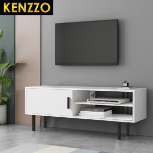 FREE SHIPPING🆓🚚 KENZZO :SNOW SERIES Meja TV Adjustable Height TV Cabinet with Storage  (4ft)/ Kabinet TV(6ft)/Side table