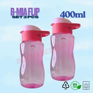 Botol Minum 400ml B-Mia Flip set 2pcs -Bunda Beli Shop