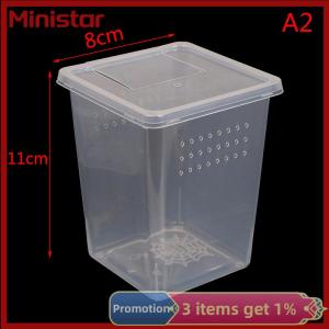 Ministar Plastic Insect Spider Habitat Feeding Box Case Container Tank Transport Case Toy