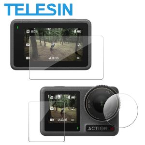 TELESIN Tempered Glass Lens Screen Protector Film for DJI OSMO ACTION 5 Pro 4 3