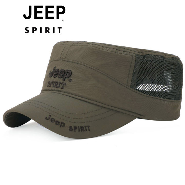 JEEP SPIRIT Men's Hat Quick Dry Mesh Flat Hat Men's Summer Breathable  Outdoor Leisure Shade Lazada PH