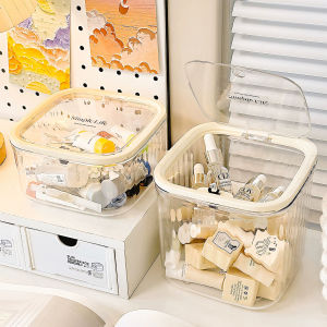 Hair Accessories Storage Box Transparent Desktop Jewelry Storage Box Desktop Storage Mini Trash Can