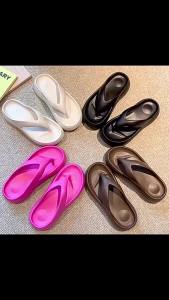 [Free Shipping] New thick-soled flip-flops for women suitable for long legs trendy Korean-style fashion for outdoor wear soft-soled EVA home sandals for women