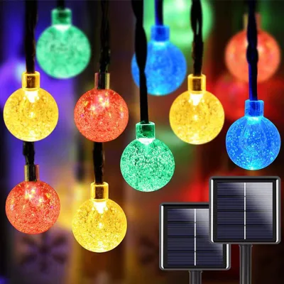 ไฟประดับปีใหม่ โซล่าเซลล์ 20 / 50 / 100 LED ไฟตกแต่ง โซล่าเซลล์ ไฟกระพริบ แต่งสว ไฟแต่งสวน ไฟวินเทจ ไฟคริสต์มาส