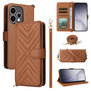 OPPO Reno 15Pro Max Flip Case For OPPO Reno 15 15F 5G Multi functional Leather Phone Cover Casing Card Slot Wallet Stand Holder Soft TPU Edge Shockproof Bumper Lanyard Cross Rope