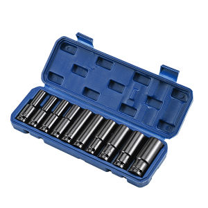 JLD Impact Socket Set 10Pcs 1/2 Inch 8-24MM Extension Impact Socket Panjang Mencapai Soket Nut Perbaikan AlaT BISA COD