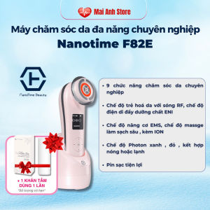 Máy nâng cơ massage mặt V-line Nanotime F82E công nghệ sóng Photon RF tái tạo collagen trẻ hóa da