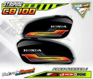 STRIPING VARIASI HONDA CB 100 / STICKER LIST MOTOR HONDA CB 100