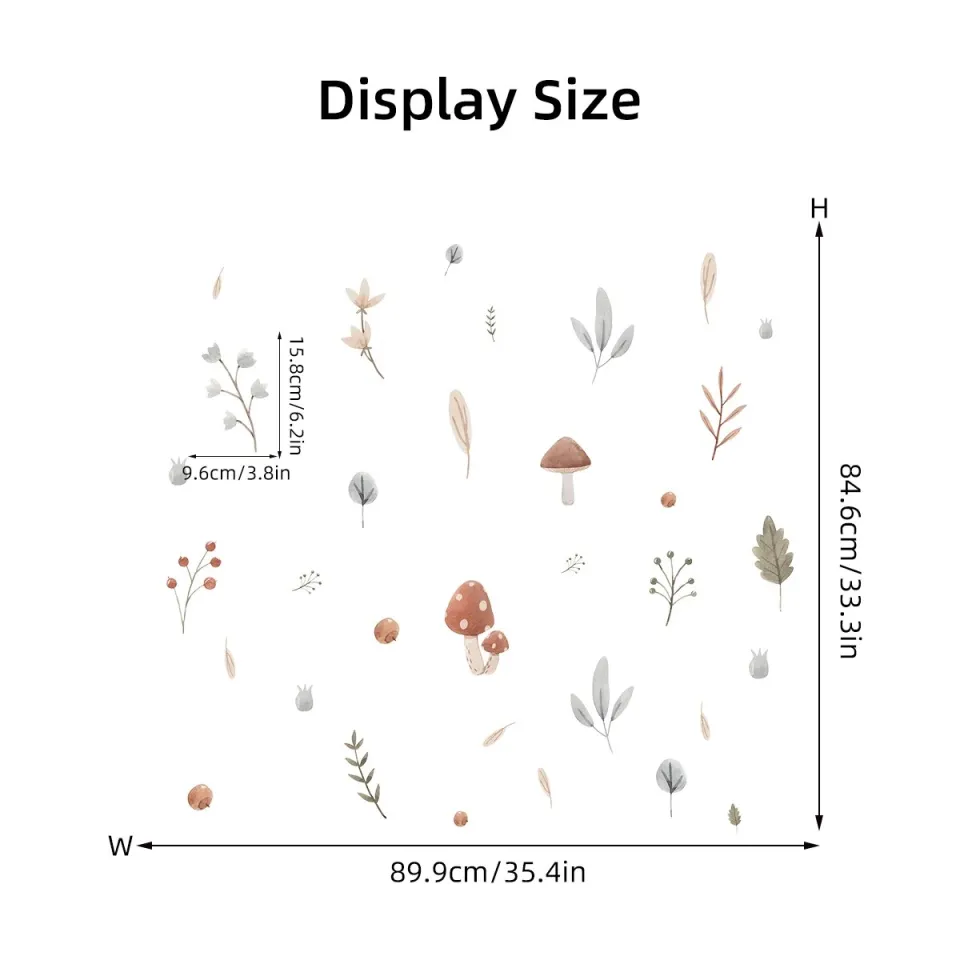 Vartoon Cute Grass Sewant Mushrooms Wall Sticker Kids Room Wall Art  Decoration for Bedroom Wall Decals Living Room DIY | Lazada Singapore