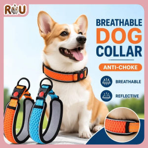Large dog reflective collar safety buckle anti-breaking pet collar leash adjustable Small and medium dog