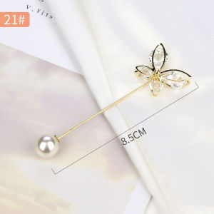 Lovelylife🔥 Pin bros mutiara / pin pinggang bros berlian imitasi / pin pinggang rok celana panjang / jumper kardigan pakaian gesper anti-silau / bros tetap