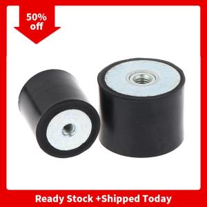 🔥🔥🔥pheebss M4 M5 M6 M8 Female Thread Rubber Shock Absorber Anti Vibration Pad Damper-Metal Silentblock Type DD Rubber Mount Flat Base Block