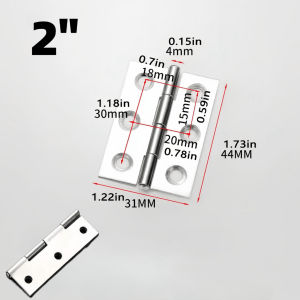 20PCS Stainless Steel Cabinet Door Hinge 1Box Bisagra Folding Butt Hinges Mini Small Hinges Hardware